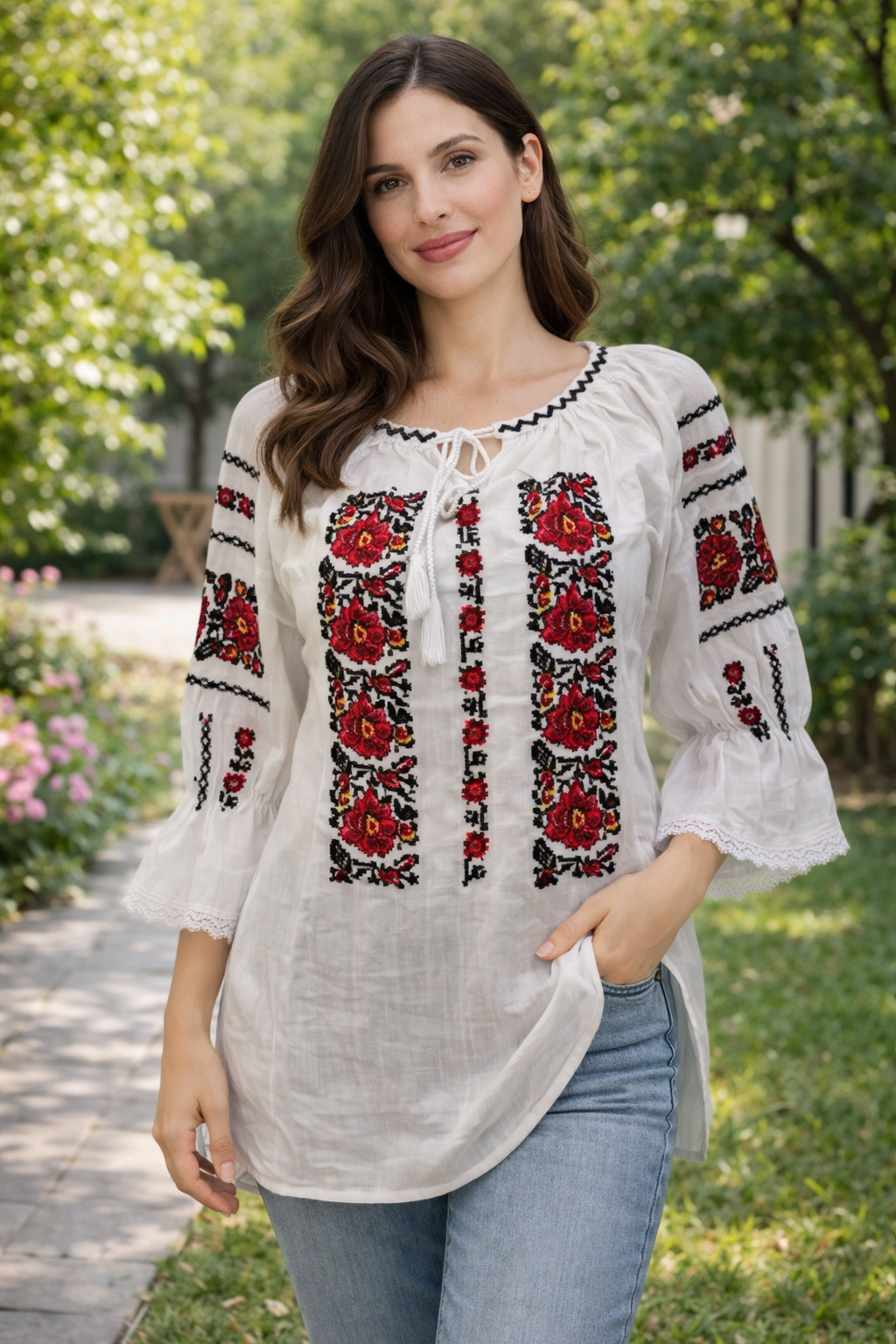 Дамска риза с бродерия 09
