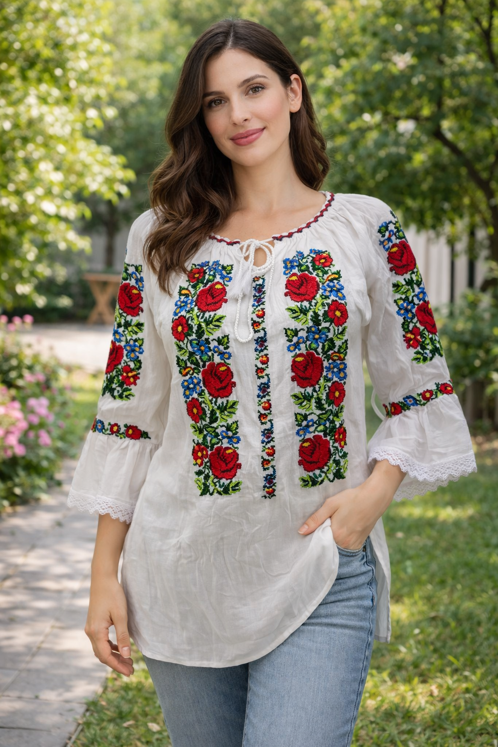 Дамска риза с бродерия 07