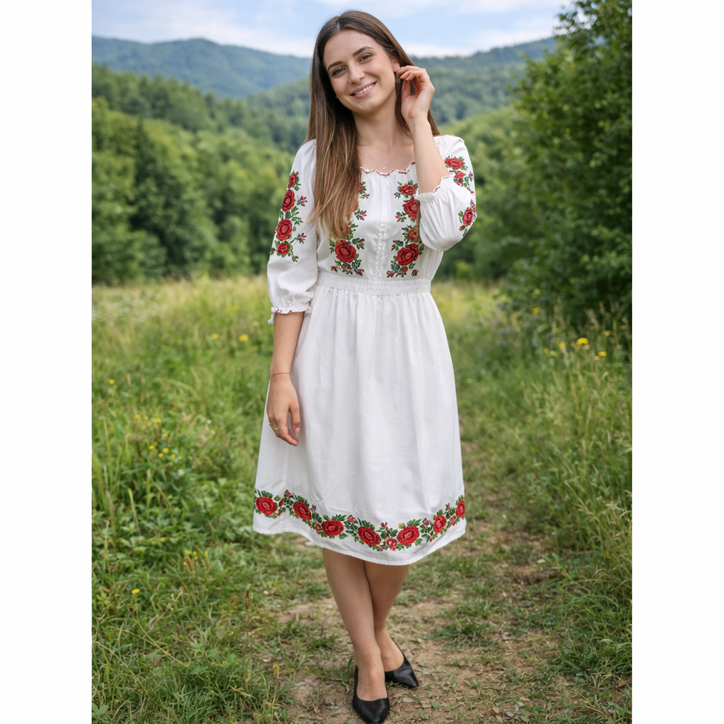 Дамска рокля с бродерия 13