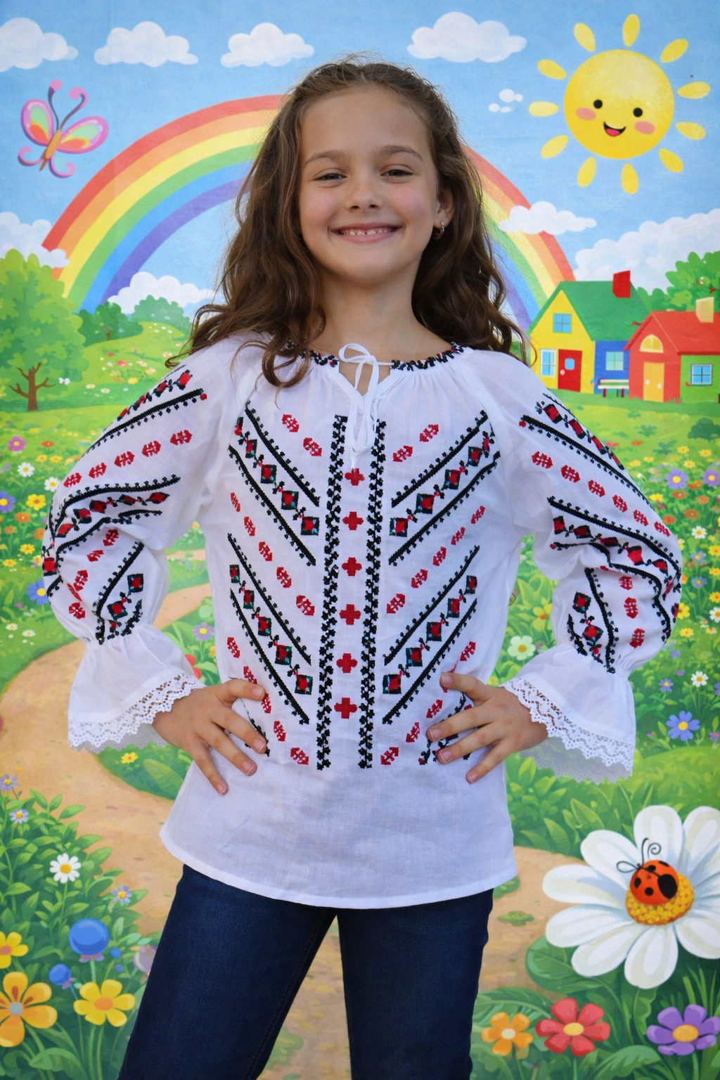 Детска бродирана риза 07