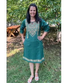 Дамска рокля с бродерия 09