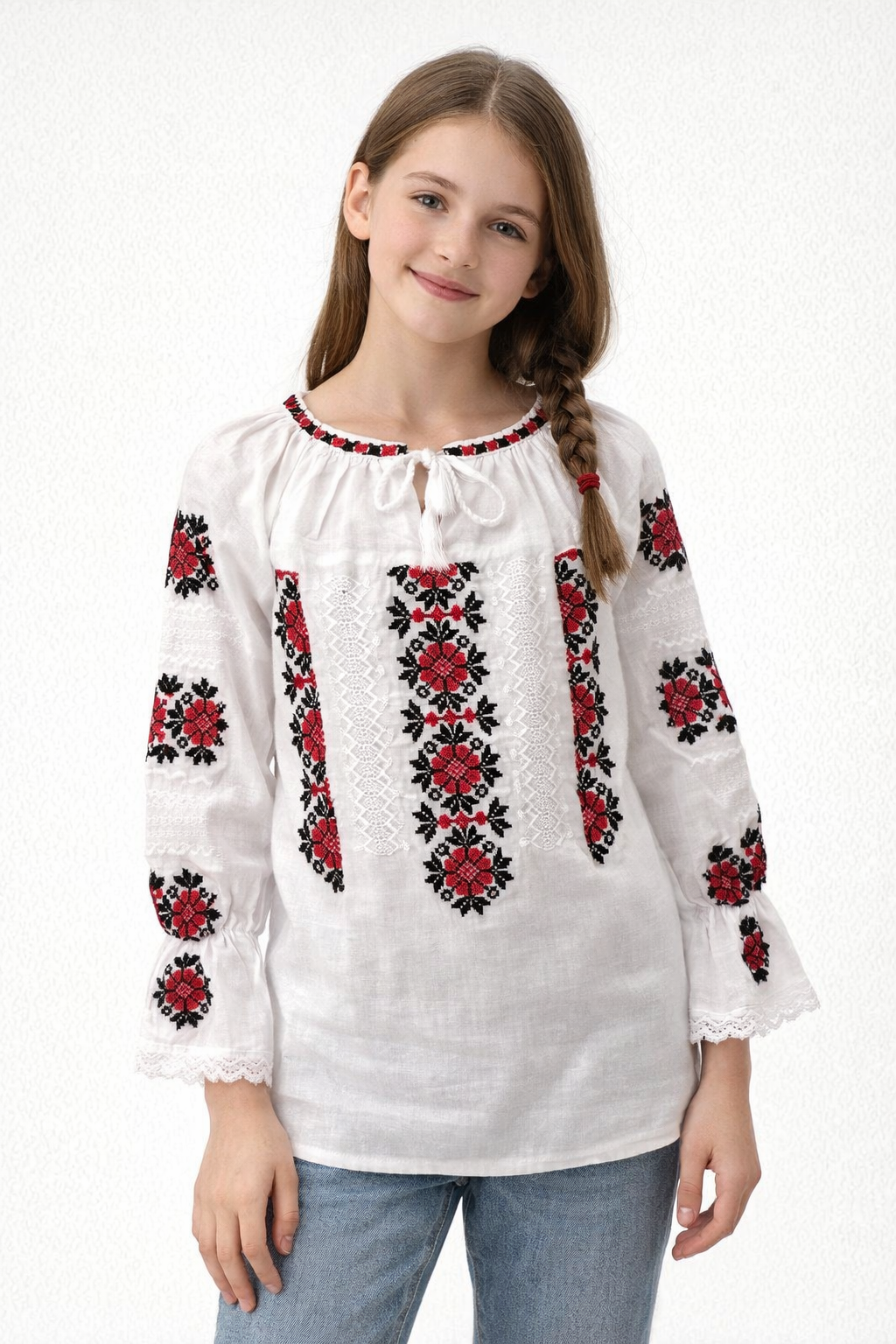 Детска бродирана риза за момиче 01