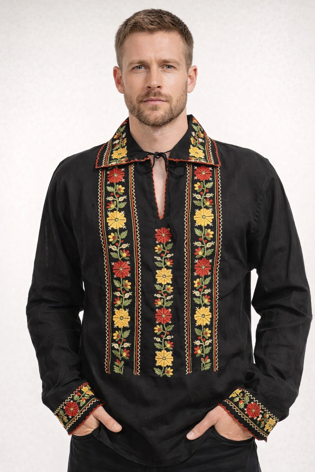 Мъжка бродирана риза 01