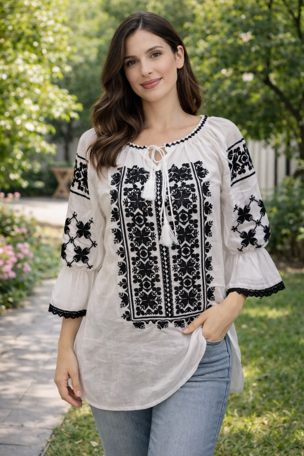 Дамска риза с бродерия 08