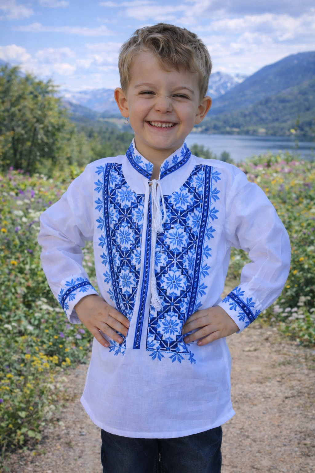 Детска бродирана риза момче 03