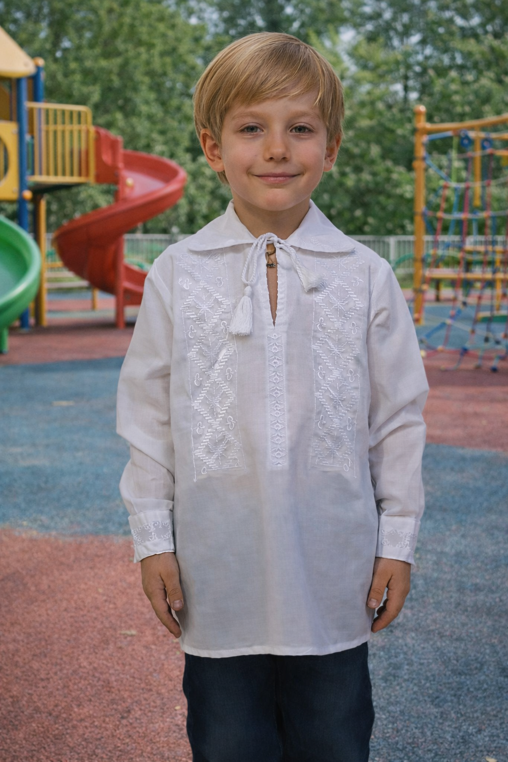 Детска бродирана риза момче 01