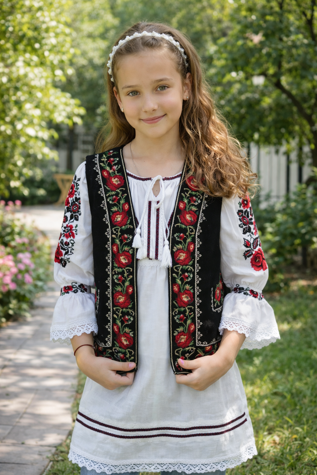 Детски бродиран елек момиче 02