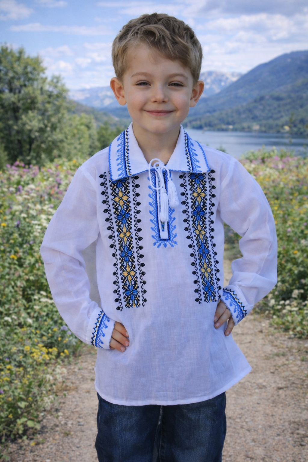 Детска бродирана риза момче 02